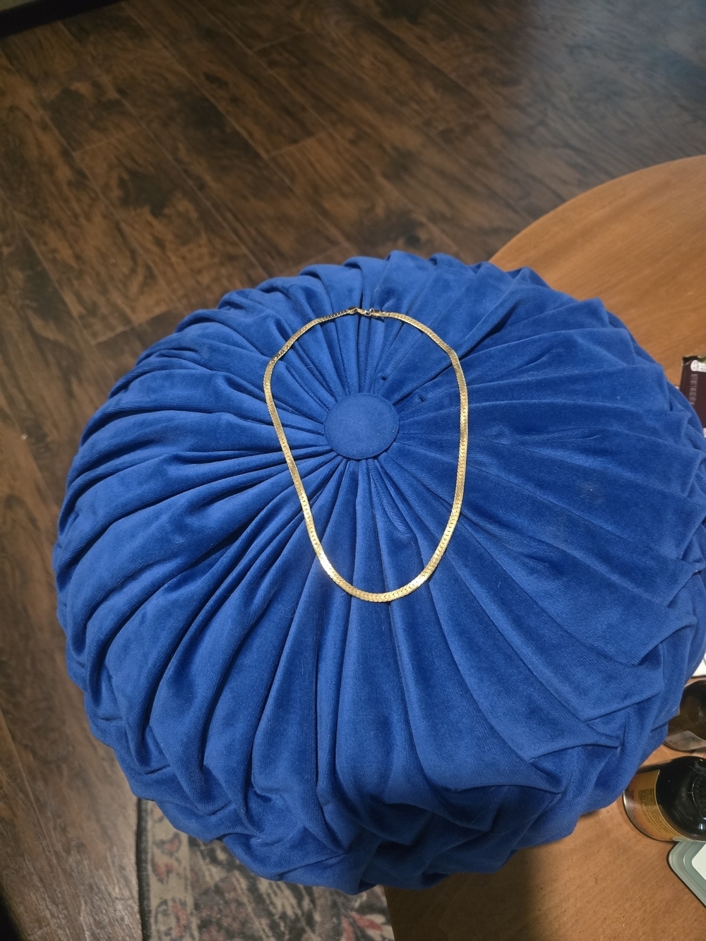Vintage Gold Herringbone Chain Necklace